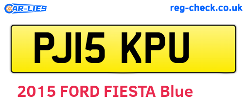 PJ15KPU are the vehicle registration plates.