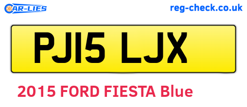 PJ15LJX are the vehicle registration plates.