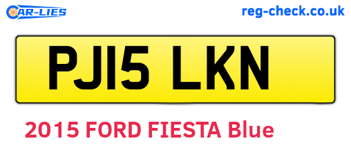 PJ15LKN are the vehicle registration plates.