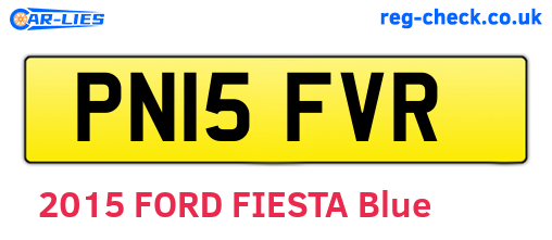 PN15FVR are the vehicle registration plates.