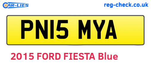 PN15MYA are the vehicle registration plates.