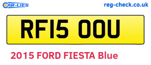 RF15OOU are the vehicle registration plates.