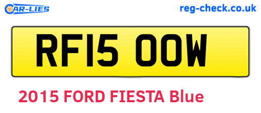 RF15OOW are the vehicle registration plates.