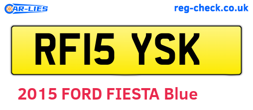 RF15YSK are the vehicle registration plates.