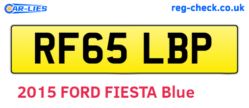 RF65LBP are the vehicle registration plates.