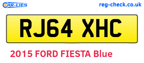 RJ64XHC are the vehicle registration plates.