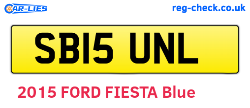 SB15UNL are the vehicle registration plates.