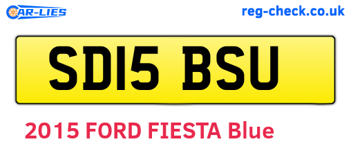 SD15BSU are the vehicle registration plates.