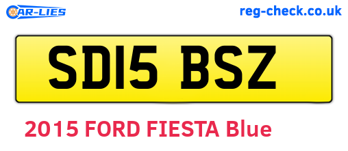 SD15BSZ are the vehicle registration plates.
