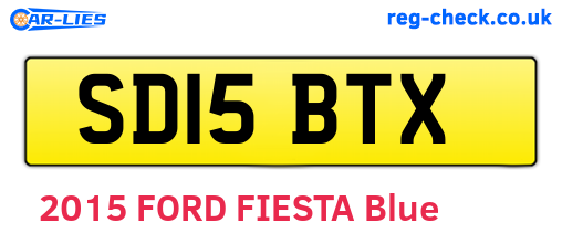 SD15BTX are the vehicle registration plates.