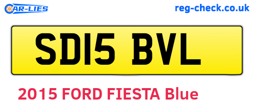 SD15BVL are the vehicle registration plates.