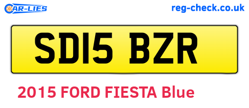 SD15BZR are the vehicle registration plates.
