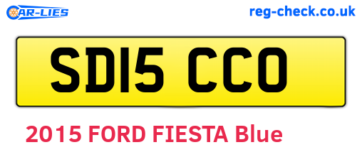 SD15CCO are the vehicle registration plates.