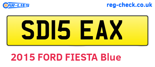 SD15EAX are the vehicle registration plates.