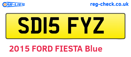 SD15FYZ are the vehicle registration plates.