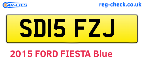 SD15FZJ are the vehicle registration plates.