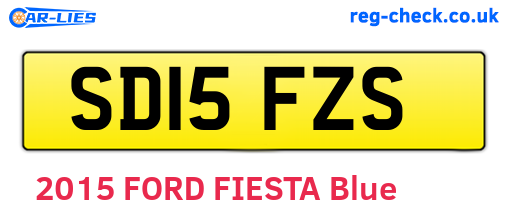 SD15FZS are the vehicle registration plates.