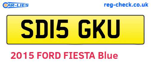 SD15GKU are the vehicle registration plates.