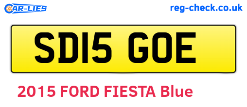 SD15GOE are the vehicle registration plates.