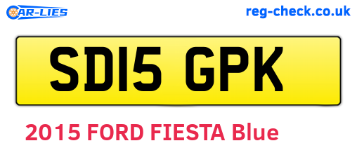 SD15GPK are the vehicle registration plates.