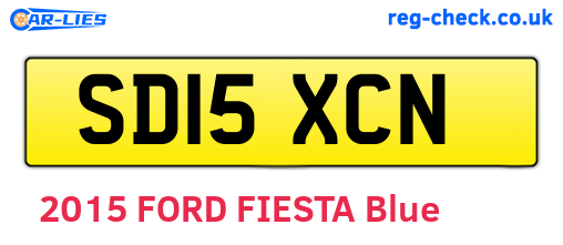 SD15XCN are the vehicle registration plates.