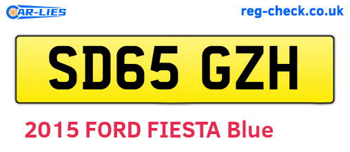 SD65GZH are the vehicle registration plates.