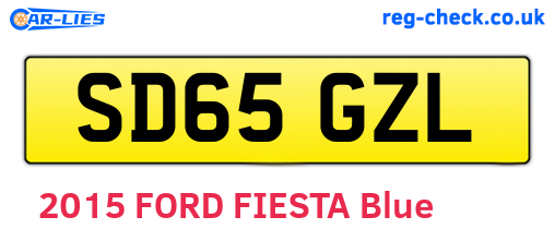 SD65GZL are the vehicle registration plates.