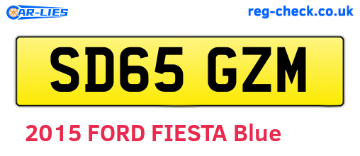SD65GZM are the vehicle registration plates.