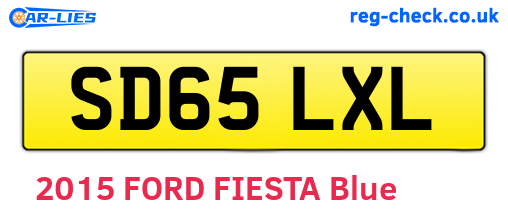 SD65LXL are the vehicle registration plates.