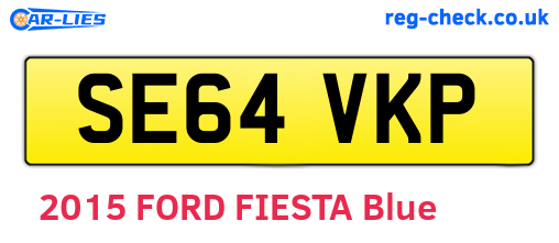 SE64VKP are the vehicle registration plates.