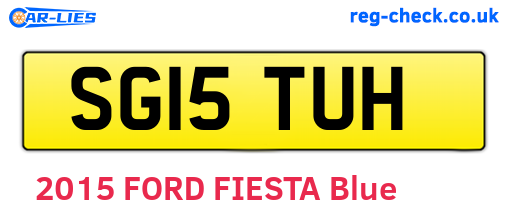 SG15TUH are the vehicle registration plates.