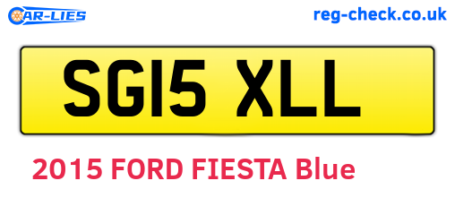 SG15XLL are the vehicle registration plates.