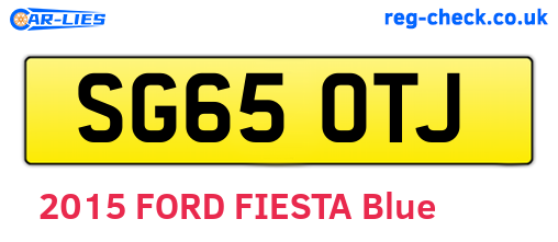 SG65OTJ are the vehicle registration plates.