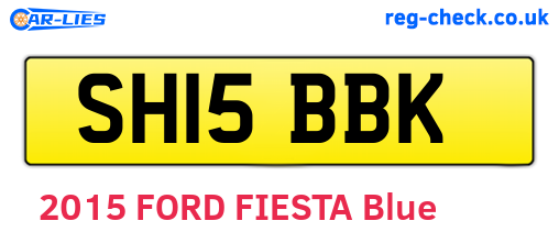 SH15BBK are the vehicle registration plates.