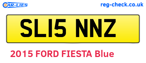 SL15NNZ are the vehicle registration plates.