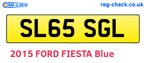 SL65SGL are the vehicle registration plates.