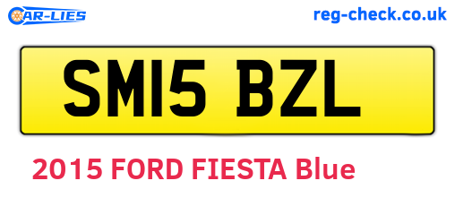 SM15BZL are the vehicle registration plates.