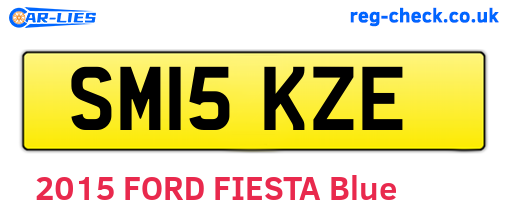 SM15KZE are the vehicle registration plates.
