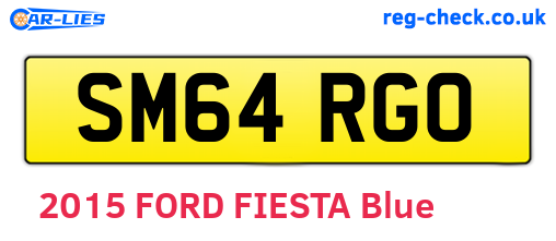 SM64RGO are the vehicle registration plates.
