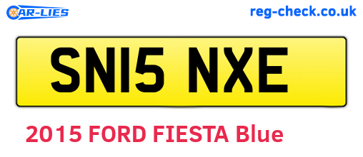 SN15NXE are the vehicle registration plates.