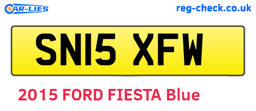 SN15XFW are the vehicle registration plates.