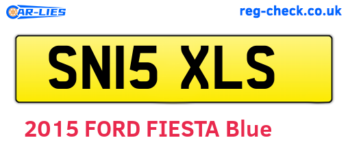 SN15XLS are the vehicle registration plates.