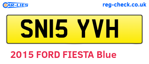 SN15YVH are the vehicle registration plates.