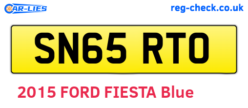SN65RTO are the vehicle registration plates.