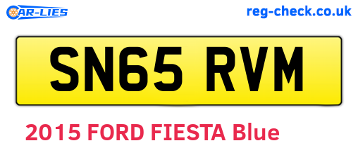 SN65RVM are the vehicle registration plates.