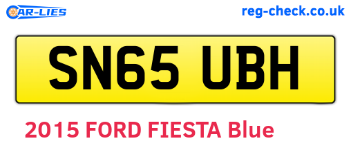 SN65UBH are the vehicle registration plates.