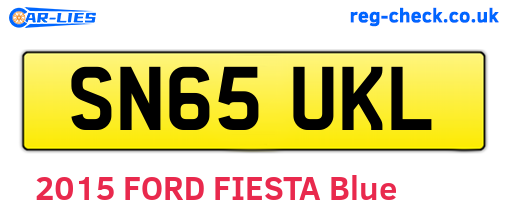 SN65UKL are the vehicle registration plates.
