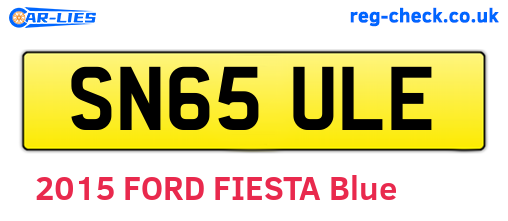 SN65ULE are the vehicle registration plates.