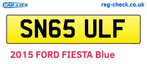 SN65ULF are the vehicle registration plates.