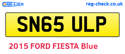 SN65ULP are the vehicle registration plates.